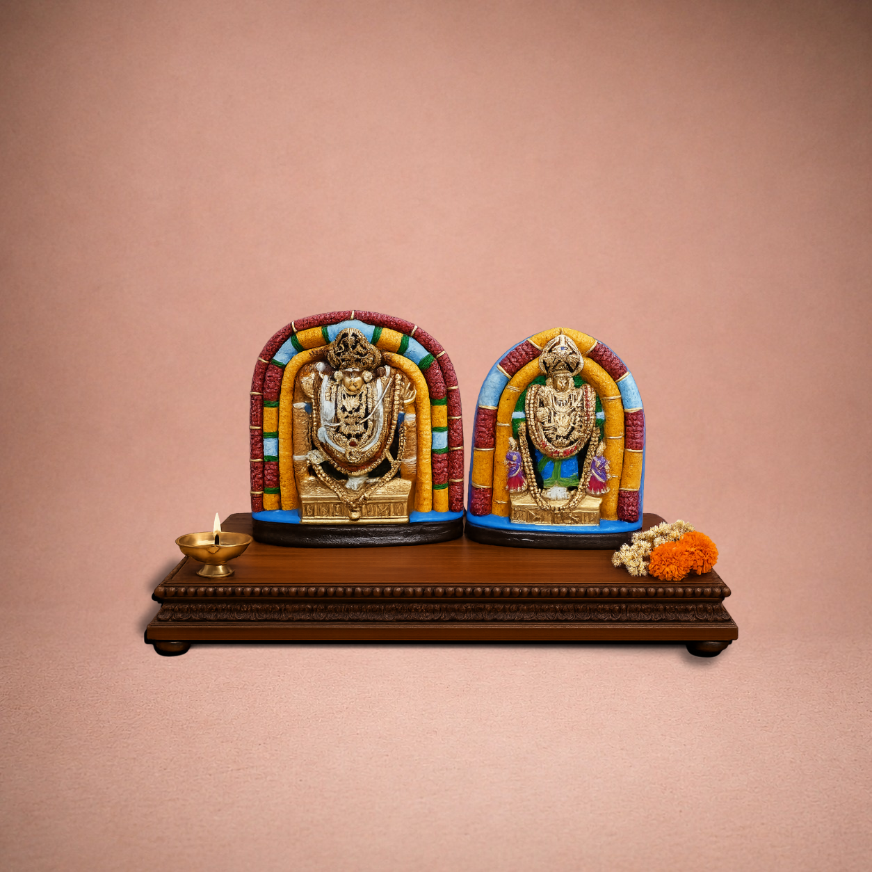 Chidambaram Natarajar ? Paper Mache ? 24 Inches ? 2 Dolls