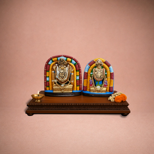 Chidambaram Natarajar ? Paper Mache ? 24 Inches ? 2 Dolls