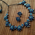 Blue Star Terracotta Jewllery Set
