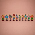 Ramayana: Lankini and Hanuman ? Clay ? 12 Inches