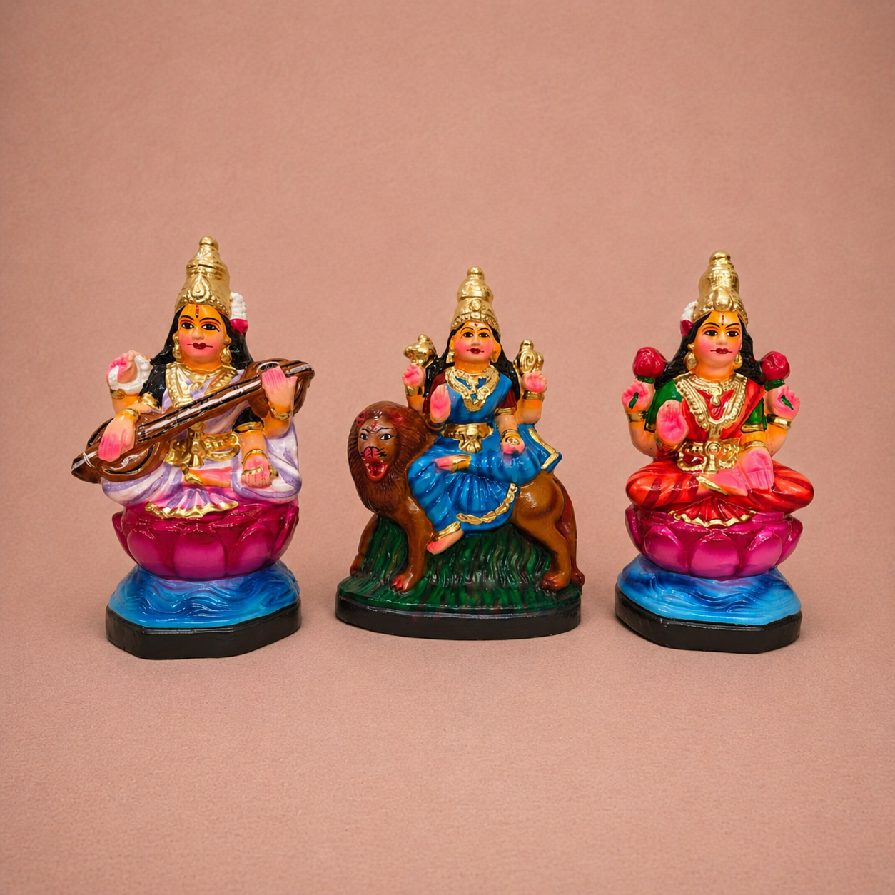 Shiva Purana: Annapurna and Shiva ? Clay ? 10 & 9 Inches