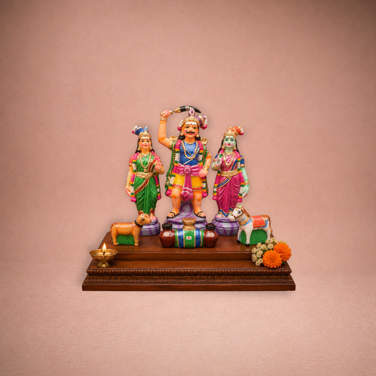 Madurai veeran set ? Clay ? 12 Inches