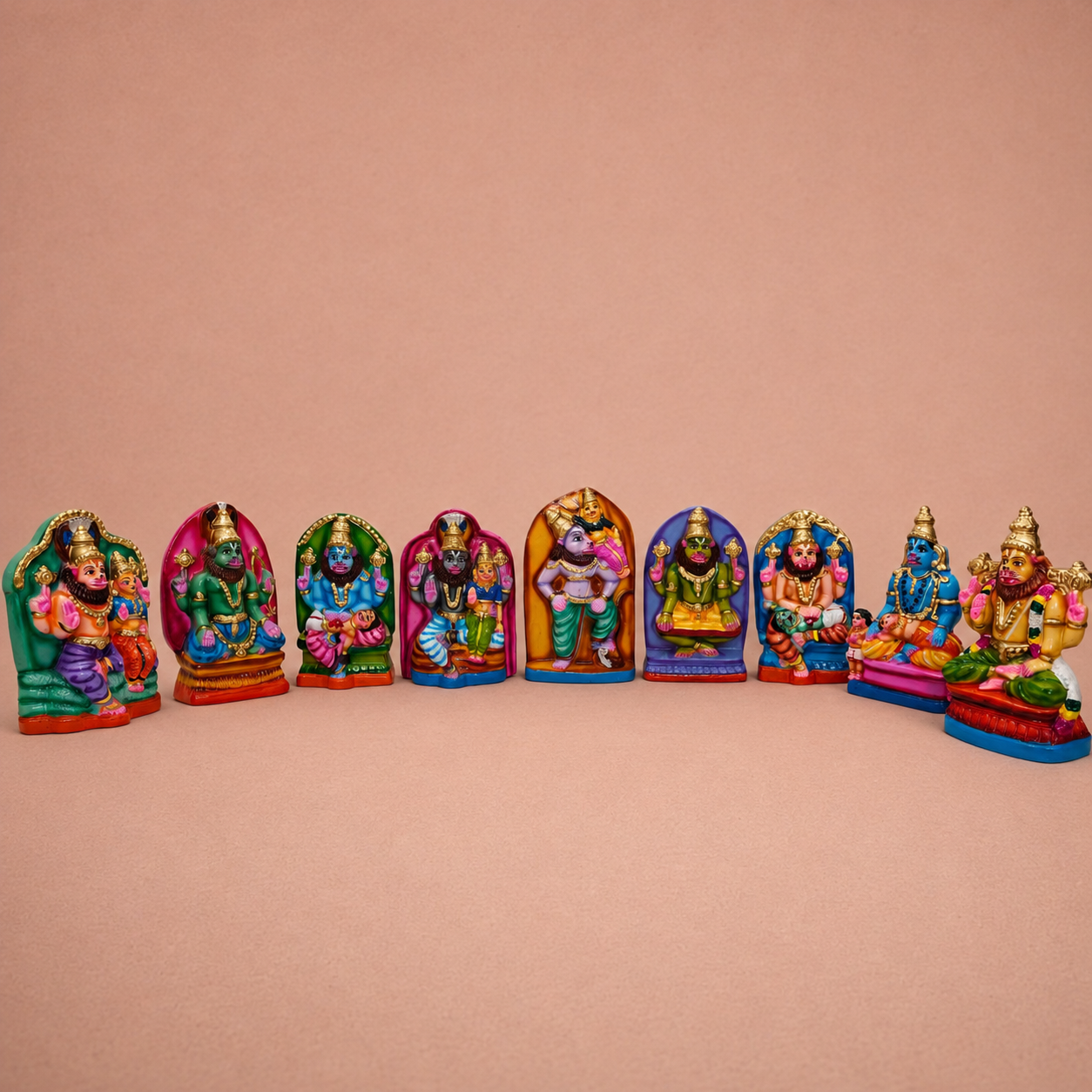 Ramayana: Lankini and Hanuman ? Clay ? 12 Inches