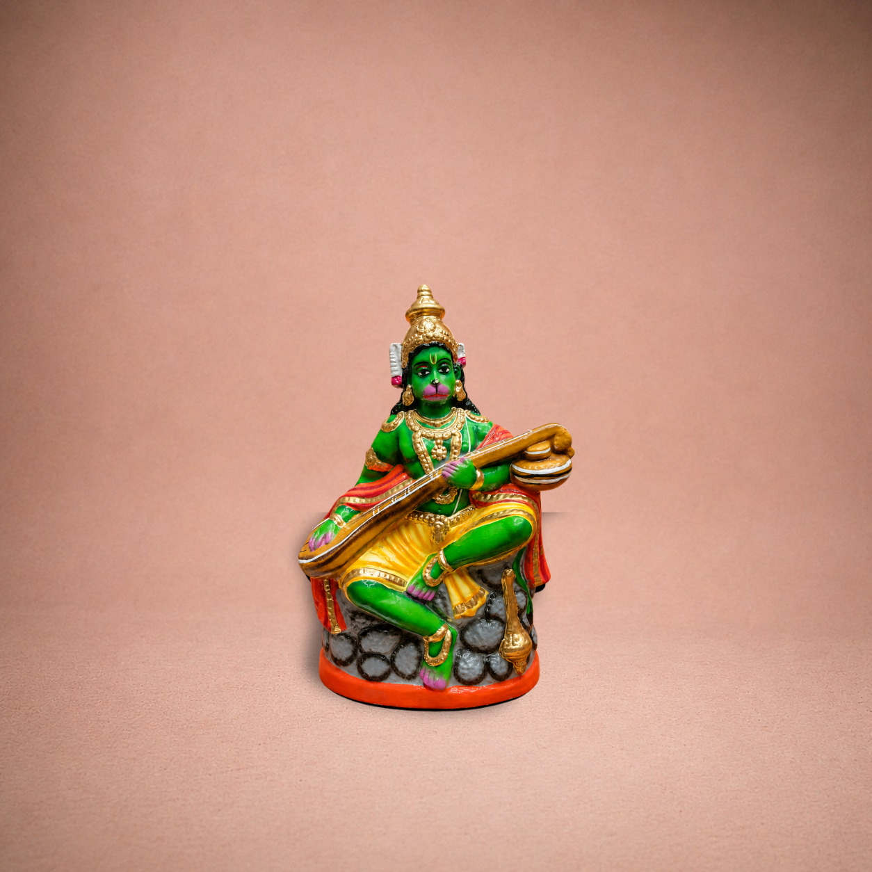 Veenai anjaneyar ? Clay ? 11 Inches